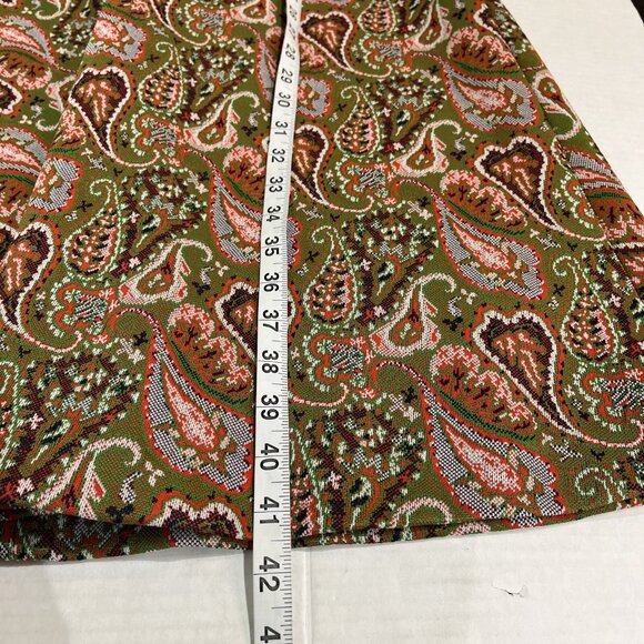 Vintage Dress Womens 12 60s 70s‎ Floral Paisley Mandarin Midi Hostess Housewife - Picture 5 of 8
